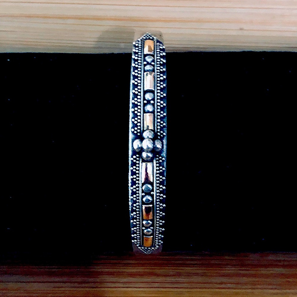 $118 Gold & Sterling Silver Estate Cuff Marked 925